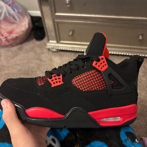 Jordan Black and Red Sneakers